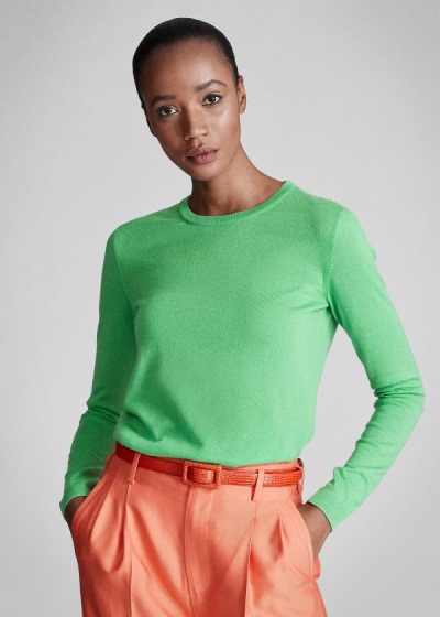 Sueter Ralph Lauren Mujer Verdes - Cashmere Crewneck - GORVB7140